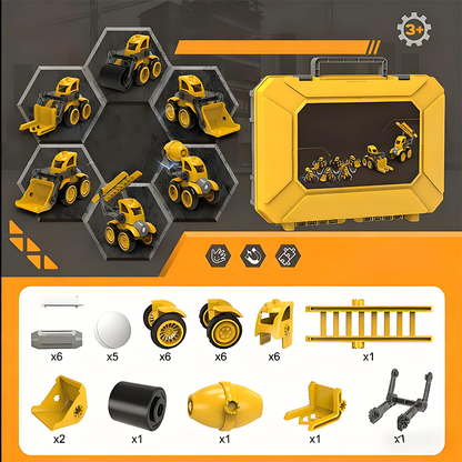 🎄 Set de Construcción Magnético de Vehículos – El Regalo Navideño Ideal para Pequeños Constructores 🚜