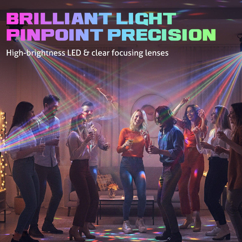 💡✨ Luz Ambiental LED con Efecto Multihaz – ¡Colores Cambiantes Dinámicos, Mando a Distancia e Instalación Sencilla! Perfecta para Hogar y Fiestas 🎉📦