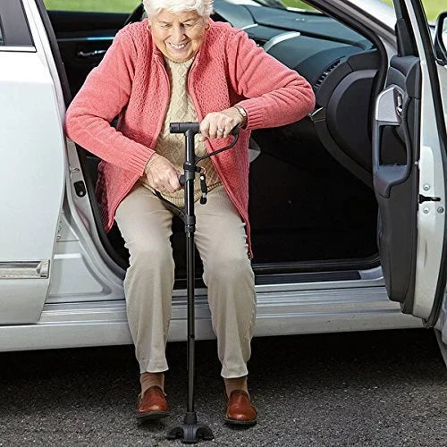 🔥💥Aleación de aluminio con luz LED, bastón plegable antideslizante💥👵
