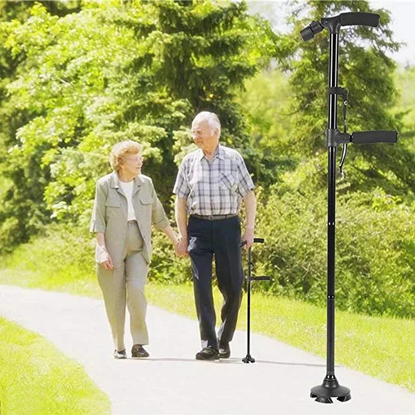🔥💥Aleación de aluminio con luz LED, bastón plegable antideslizante💥👵