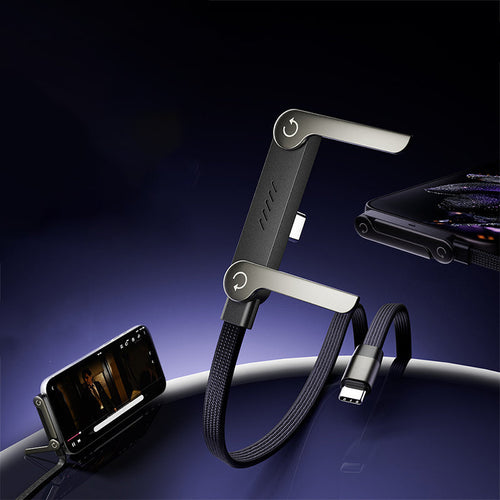 Cable de Carga Rápida 240W con Soporte Ajustable para Celular