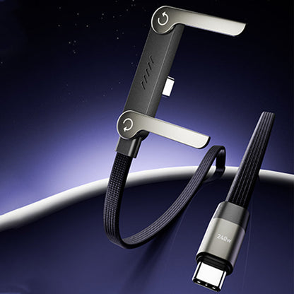 Cable de Carga Rápida 240W con Soporte Ajustable para Celular