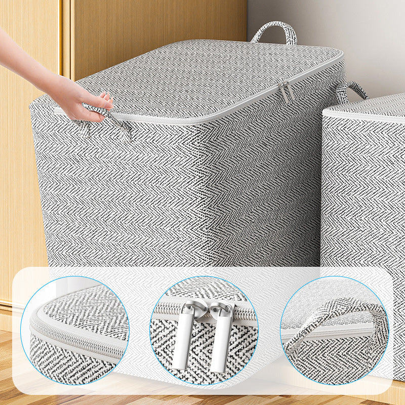Caja Organizadora de Almacenamiento Extragrande con Tapa – Versátil para Ropa, Manta y Ropa de Cama