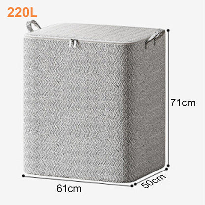 Caja Organizadora de Almacenamiento Extragrande con Tapa – Versátil para Ropa, Manta y Ropa de Cama