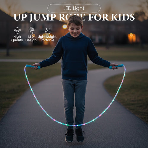 Cuerda de saltar con luz LED para niños
