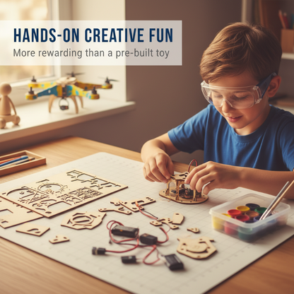 ✈️ Kit de montaje de dron de madera para niños 🎁