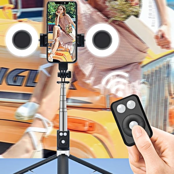 📸✨ Nuevo Palo Selfie Bluetooth 6 en 1 🌟 Conéctalo, ¡y captura todos tus momentos especiales! 🤳