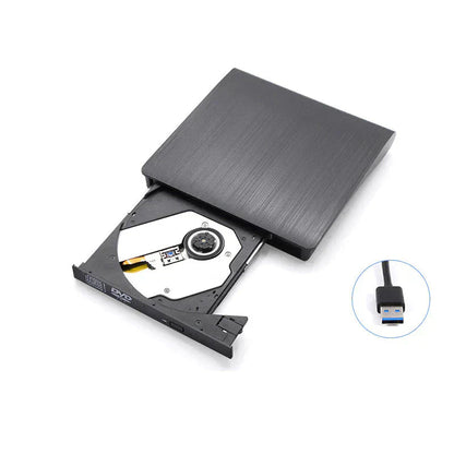 💿💻 Lector de CD/DVD Externo – Plug & Play, Portátil y Compatible con Mac/Windows