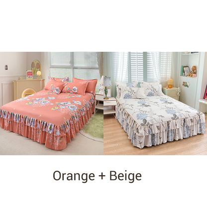 📢 Juego de 3 Piezas de Falda de Cama con Volantes 🛏️