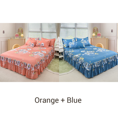 📢 Juego de 3 Piezas de Falda de Cama con Volantes 🛏️