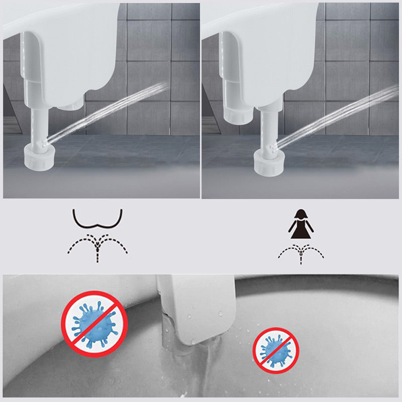 Accesorio para asiento de inodoro con enjuague automático