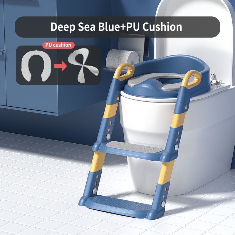 Asiento de inodoro de entrenamiento para ir al baño con escalera