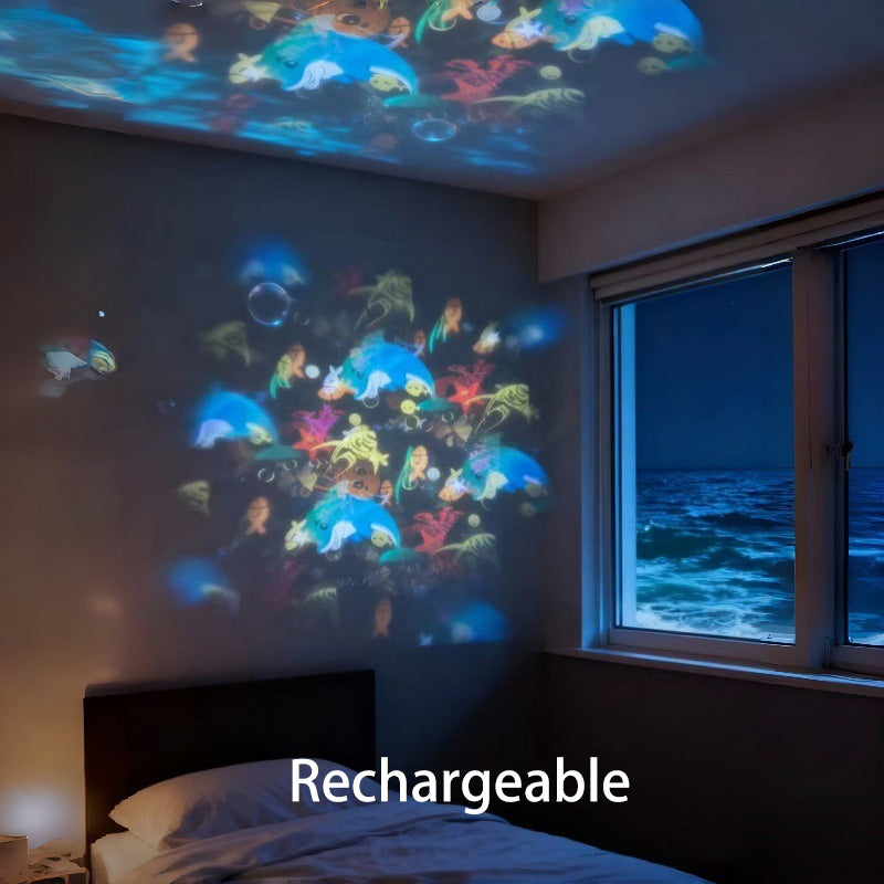 🥳Gran venta 2026💞⚡ Proyector de luz LED giratorio dinámico🌙✨Perfecto para el dormitorio o la sala de estar.
