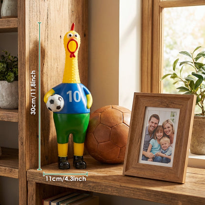 Juguete novedoso: pollo que grita jugando al fútbol