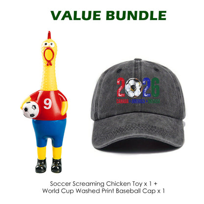 Juguete novedoso: pollo que grita jugando al fútbol