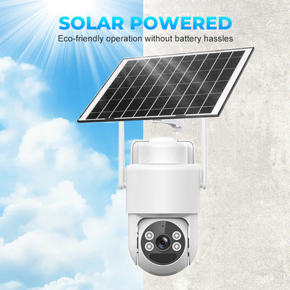 Juego de cámaras de seguridad inalámbricas con energía solar y alarma